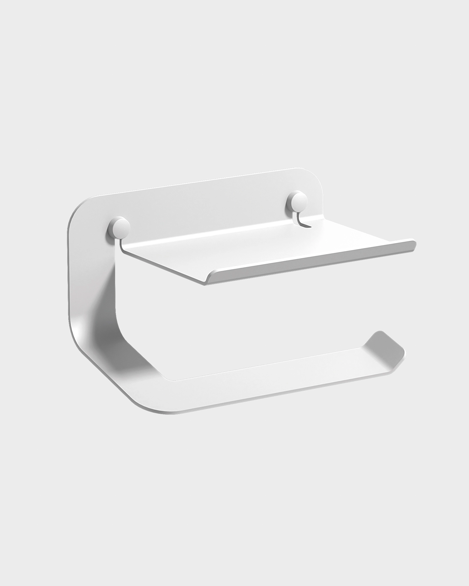 Toilet roll holder with shelf
