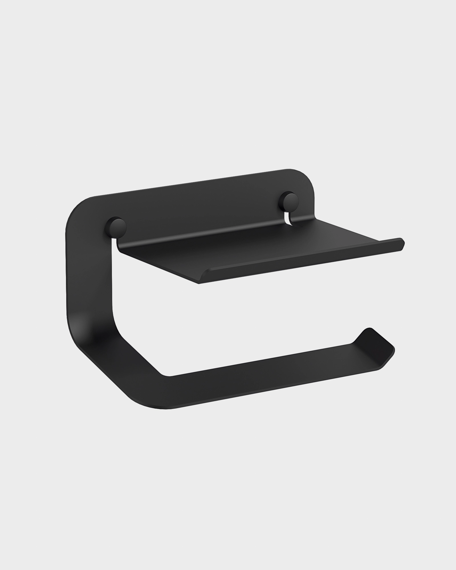 Toilet roll holder with shelf