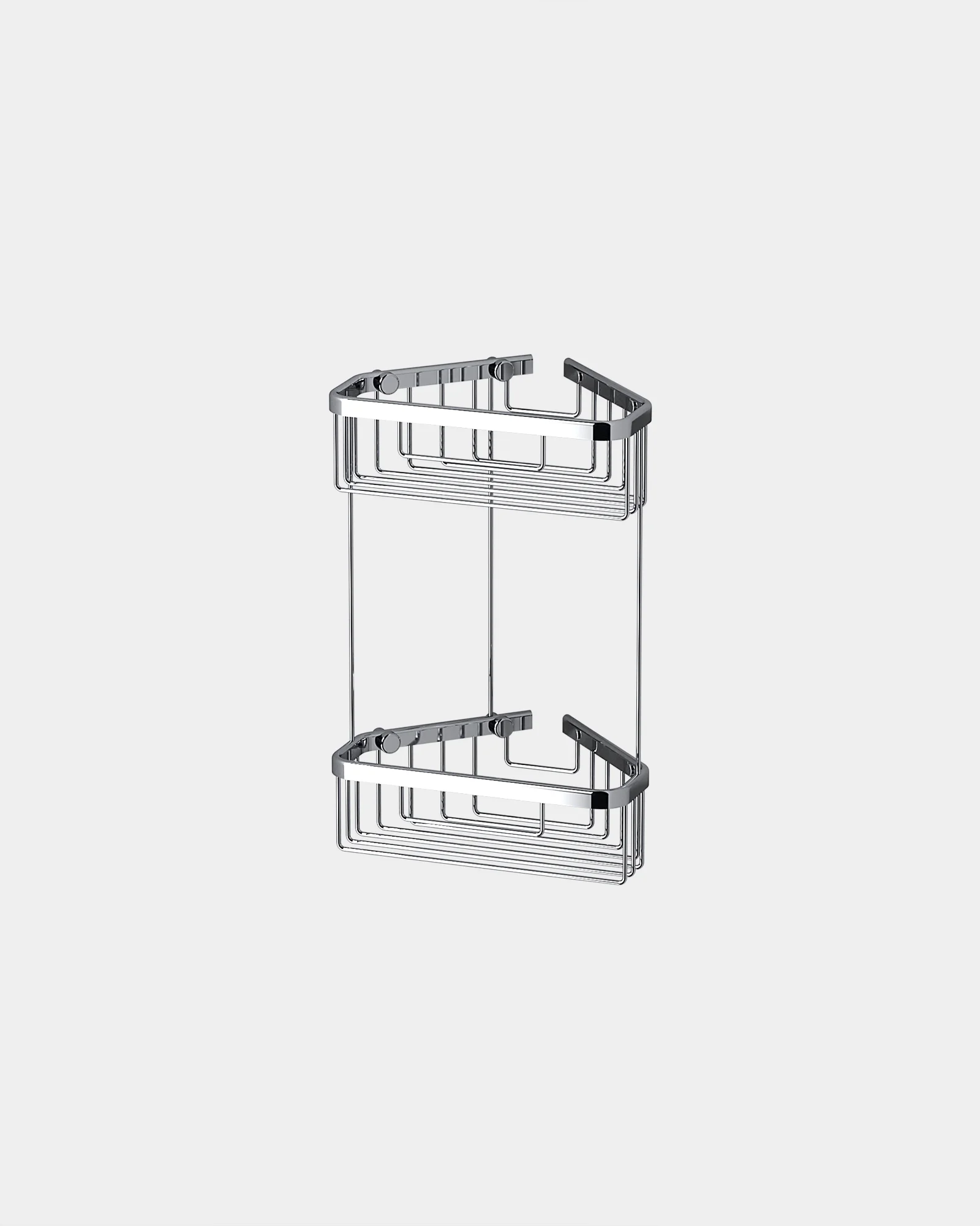Double corner shower basket