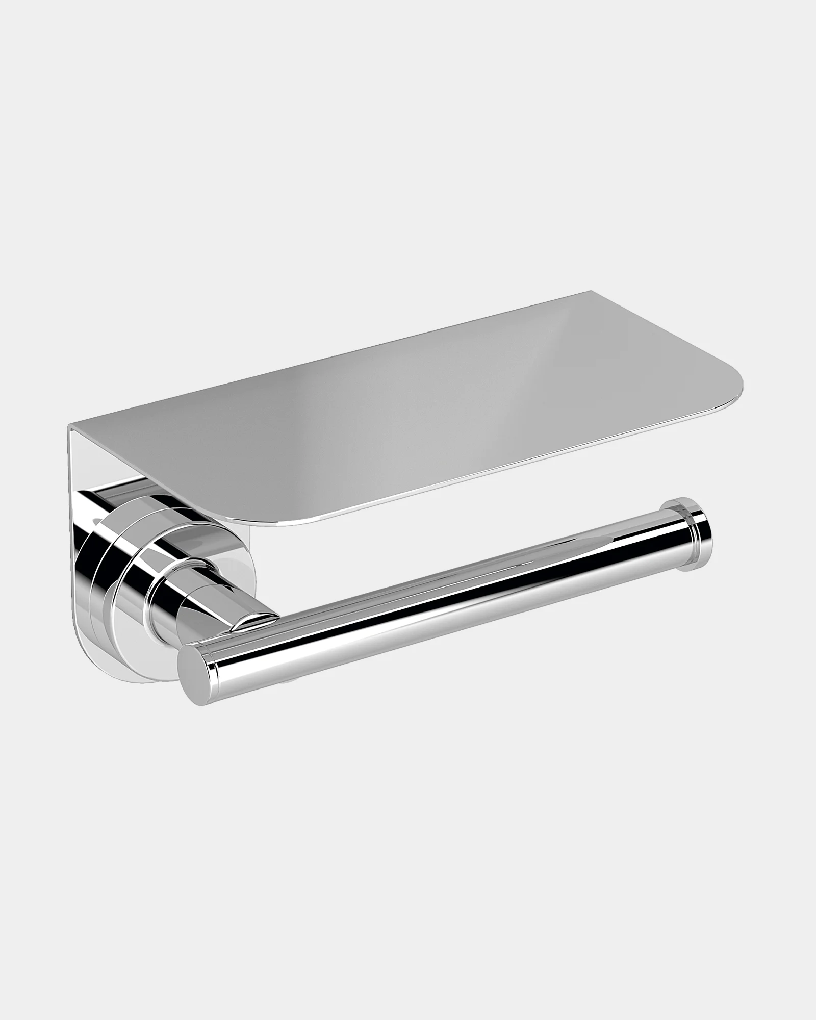 Toilet roll holder with shelf
