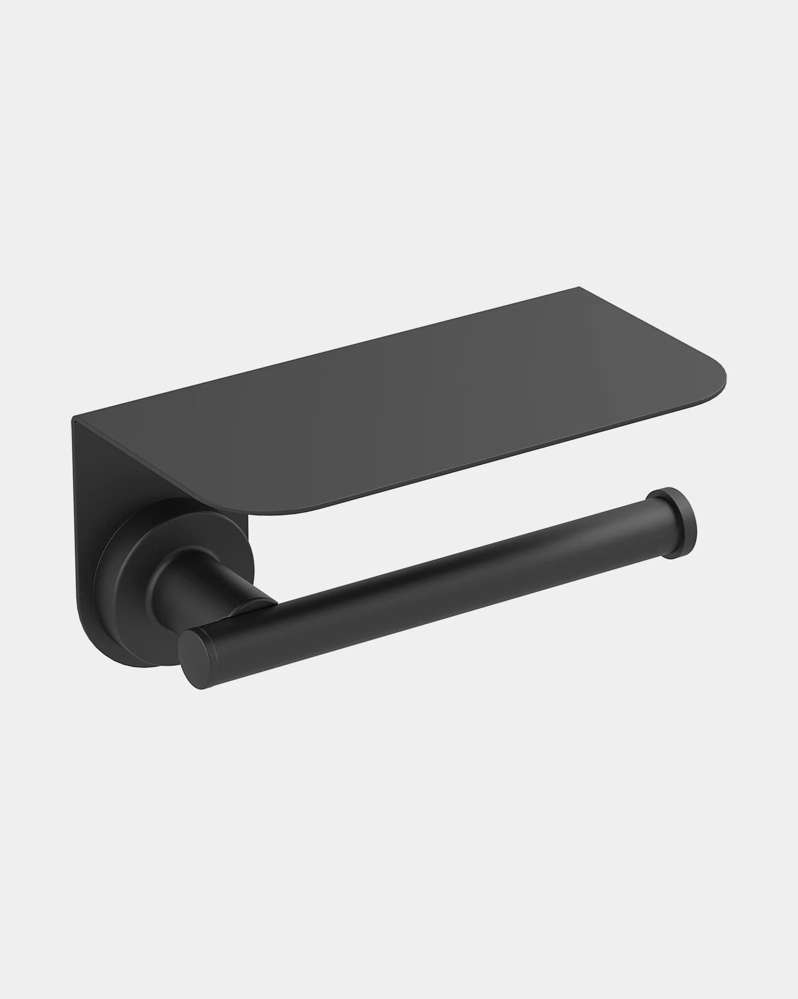 Toilet roll holder with shelf