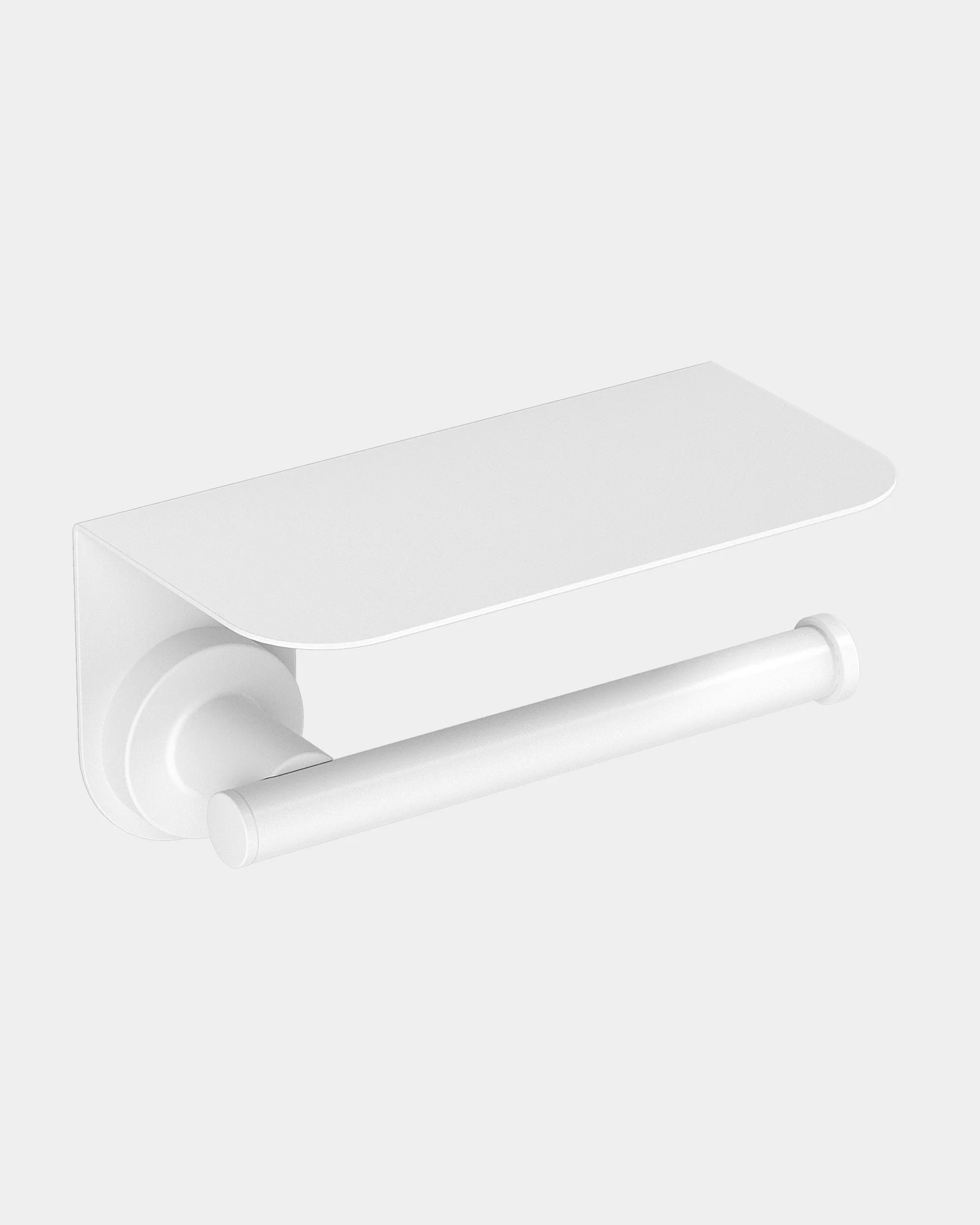 Toilet roll holder with shelf