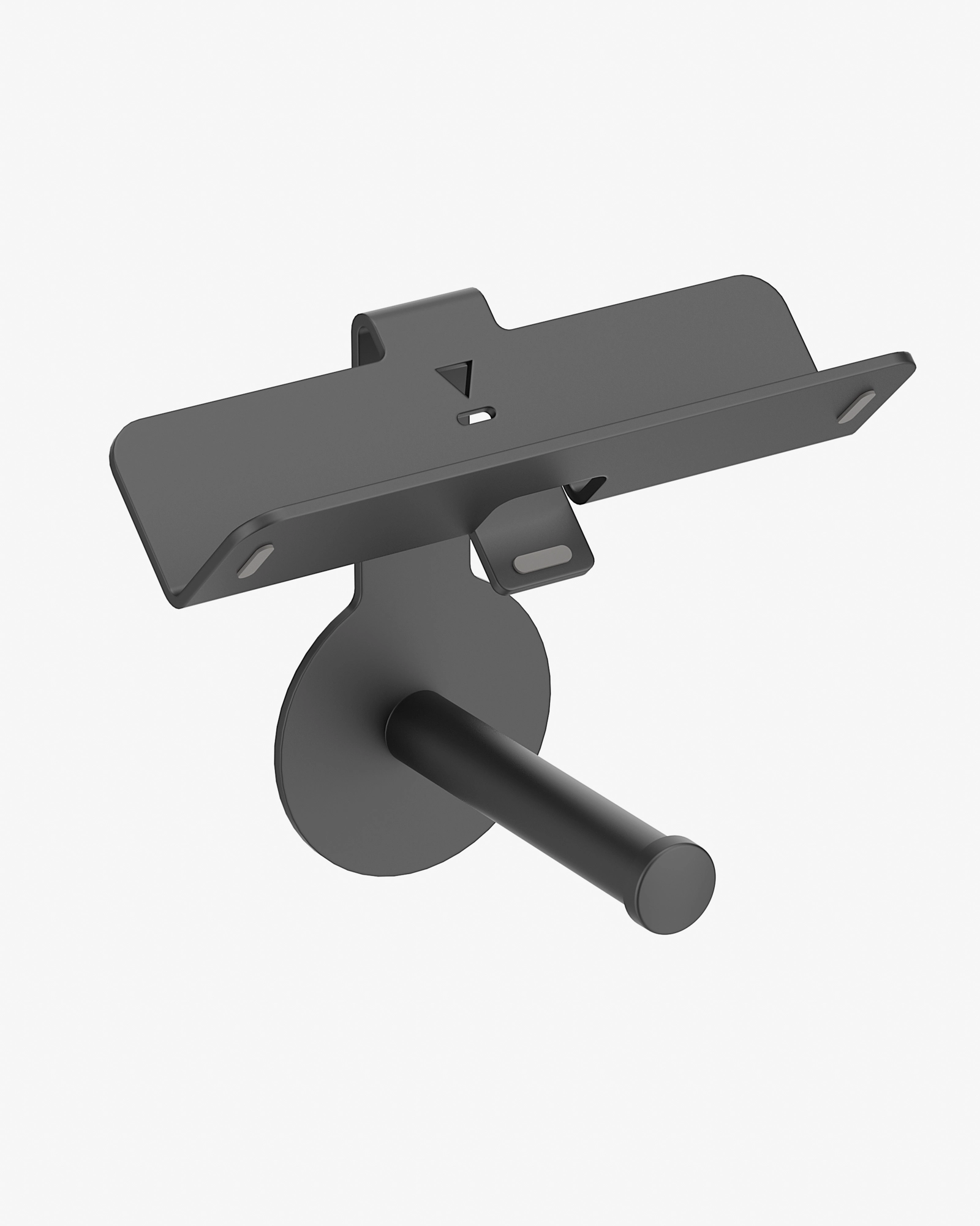 Toilet roll holder with shelf