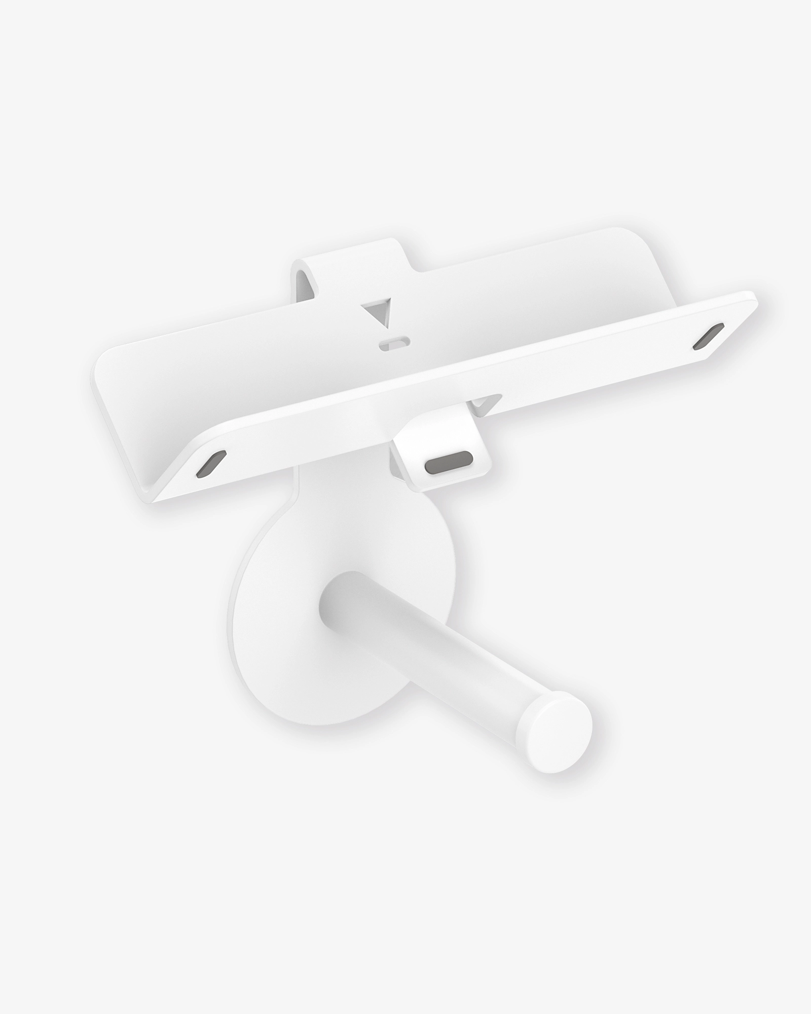 Toilet roll holder with shelf
