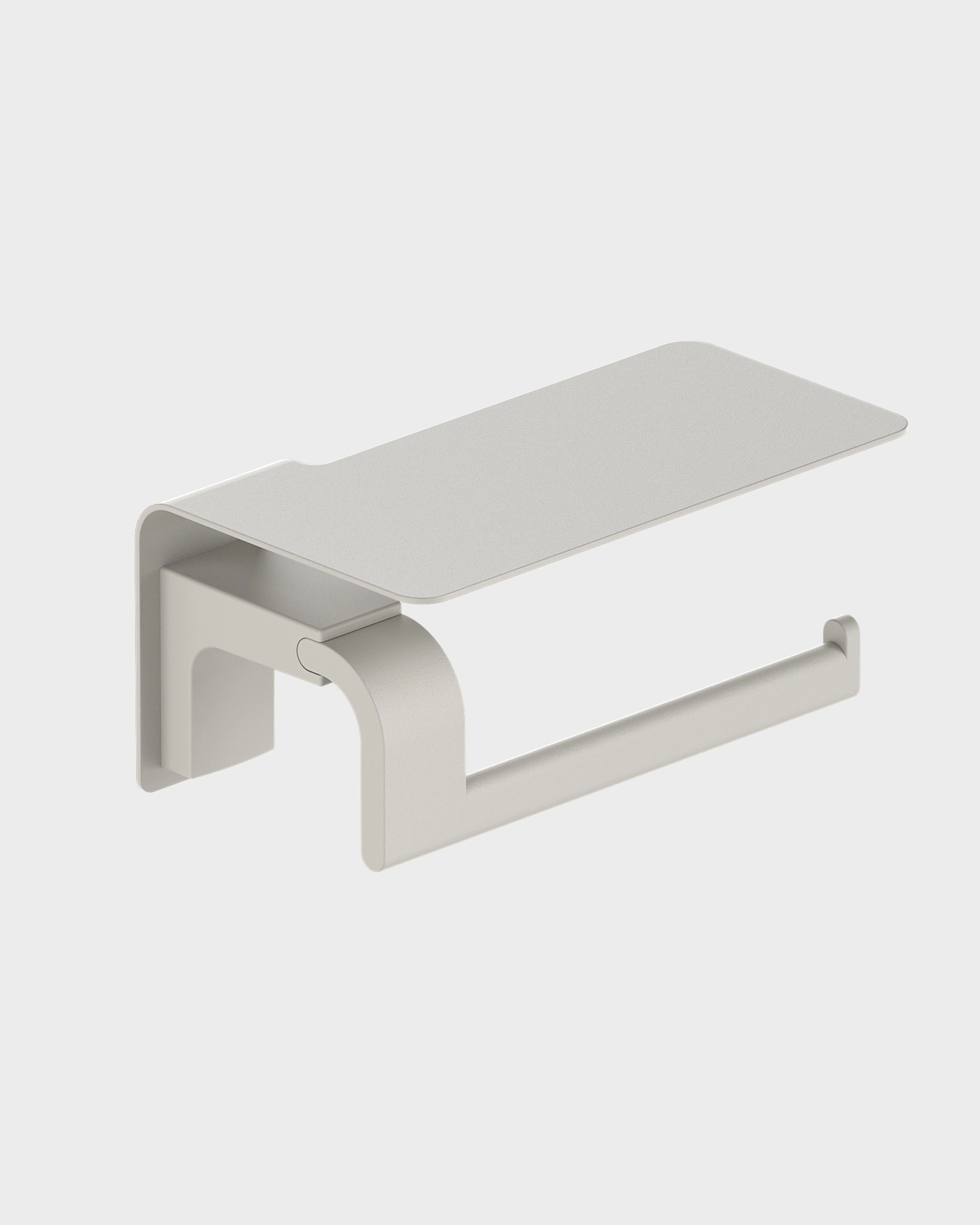 Toilet roll holder with shelf