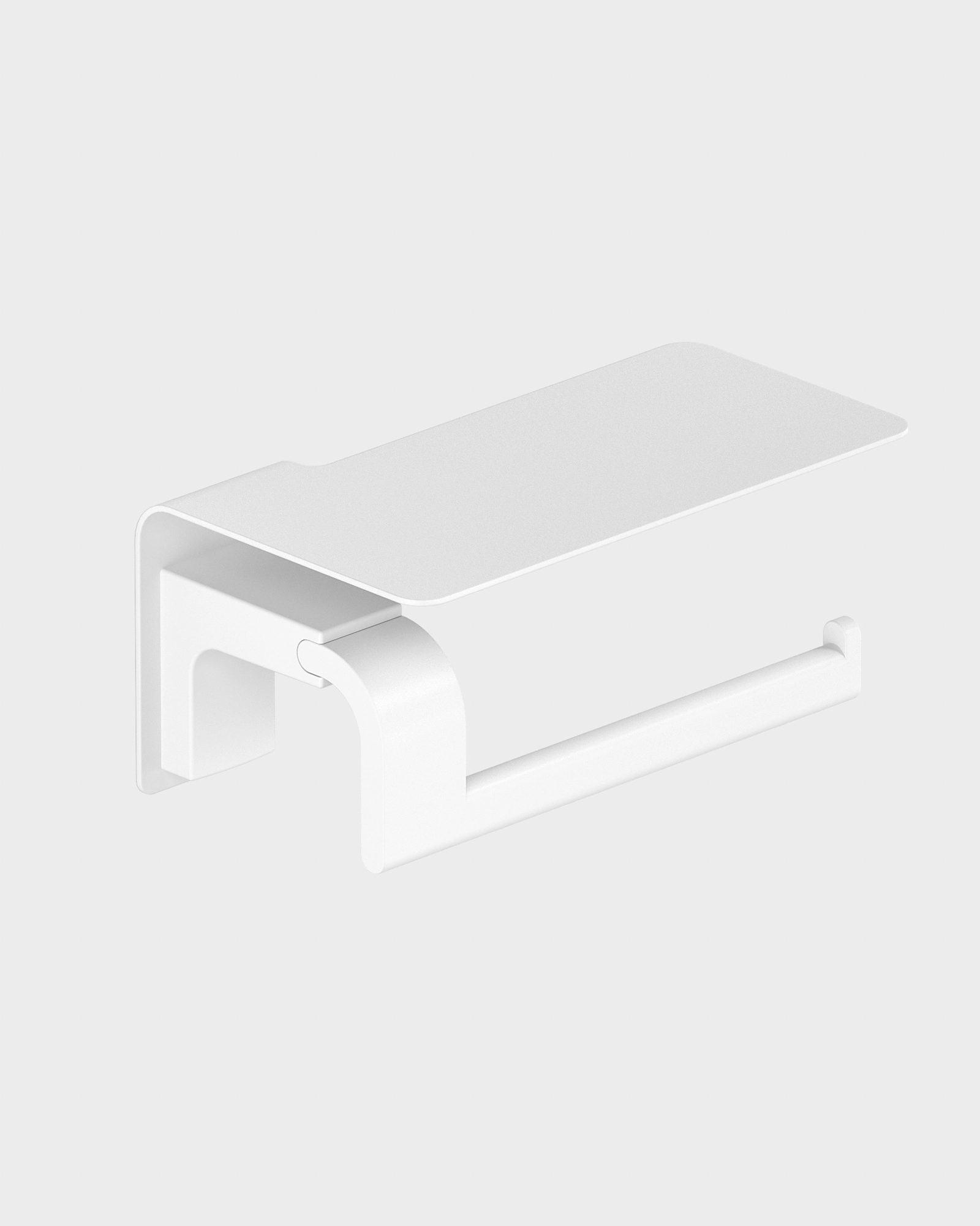 Toilet roll holder with shelf