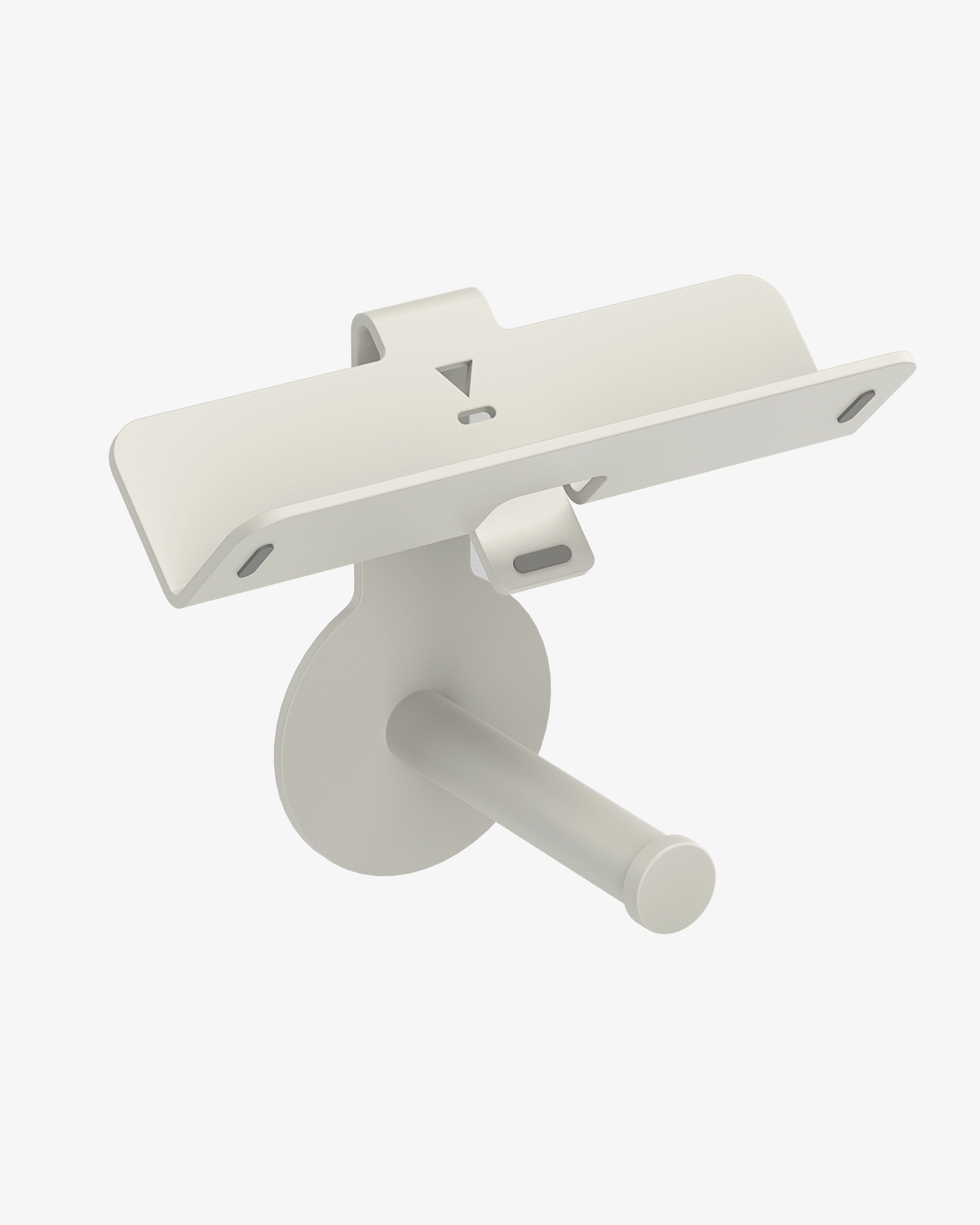 Toilet roll holder with shelf
