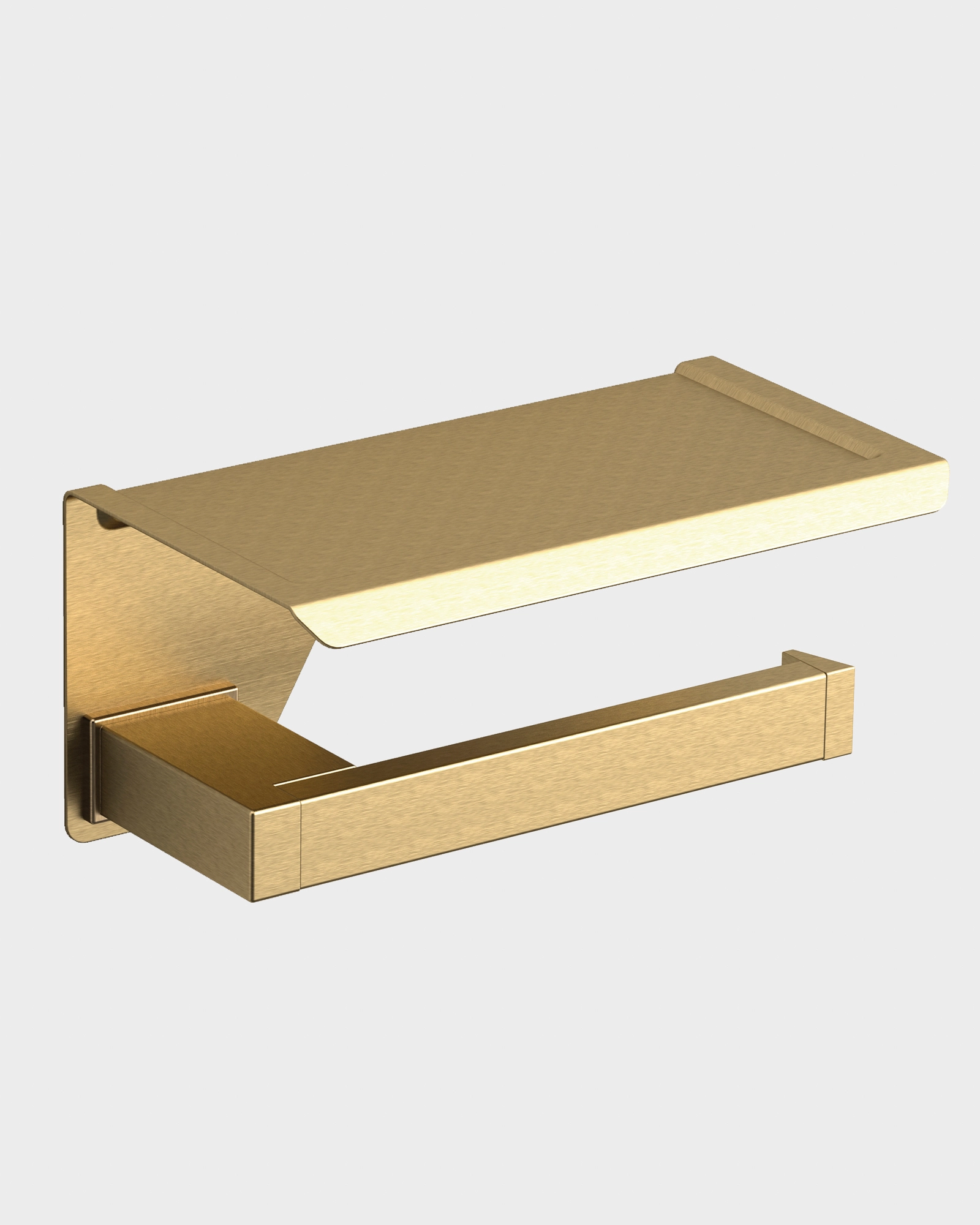 Toilet roll holder with shelf