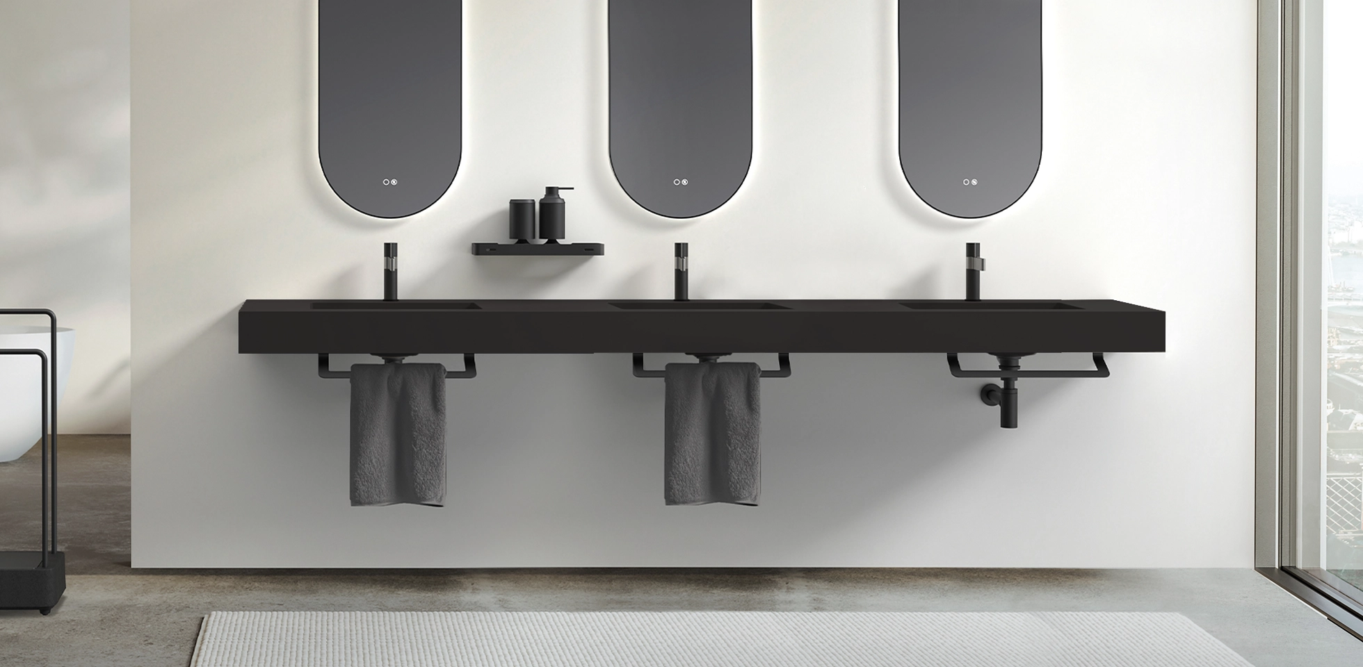 Boston-Sonia-Bath-furniure-basin-black-towel-bar-quick-contract