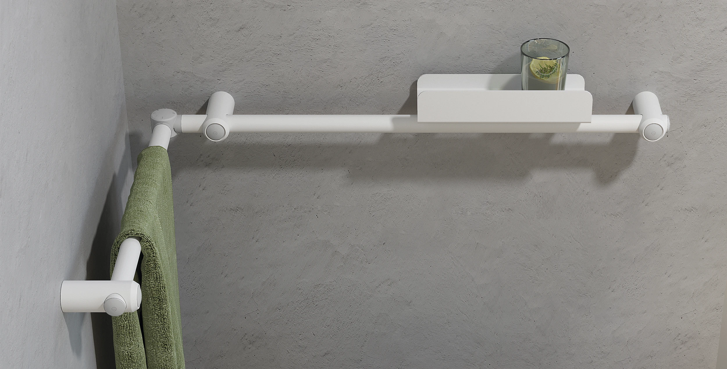 Go-care-security-grab-bar-bathroom-equipment-towel-bar-shelf-shower-white
