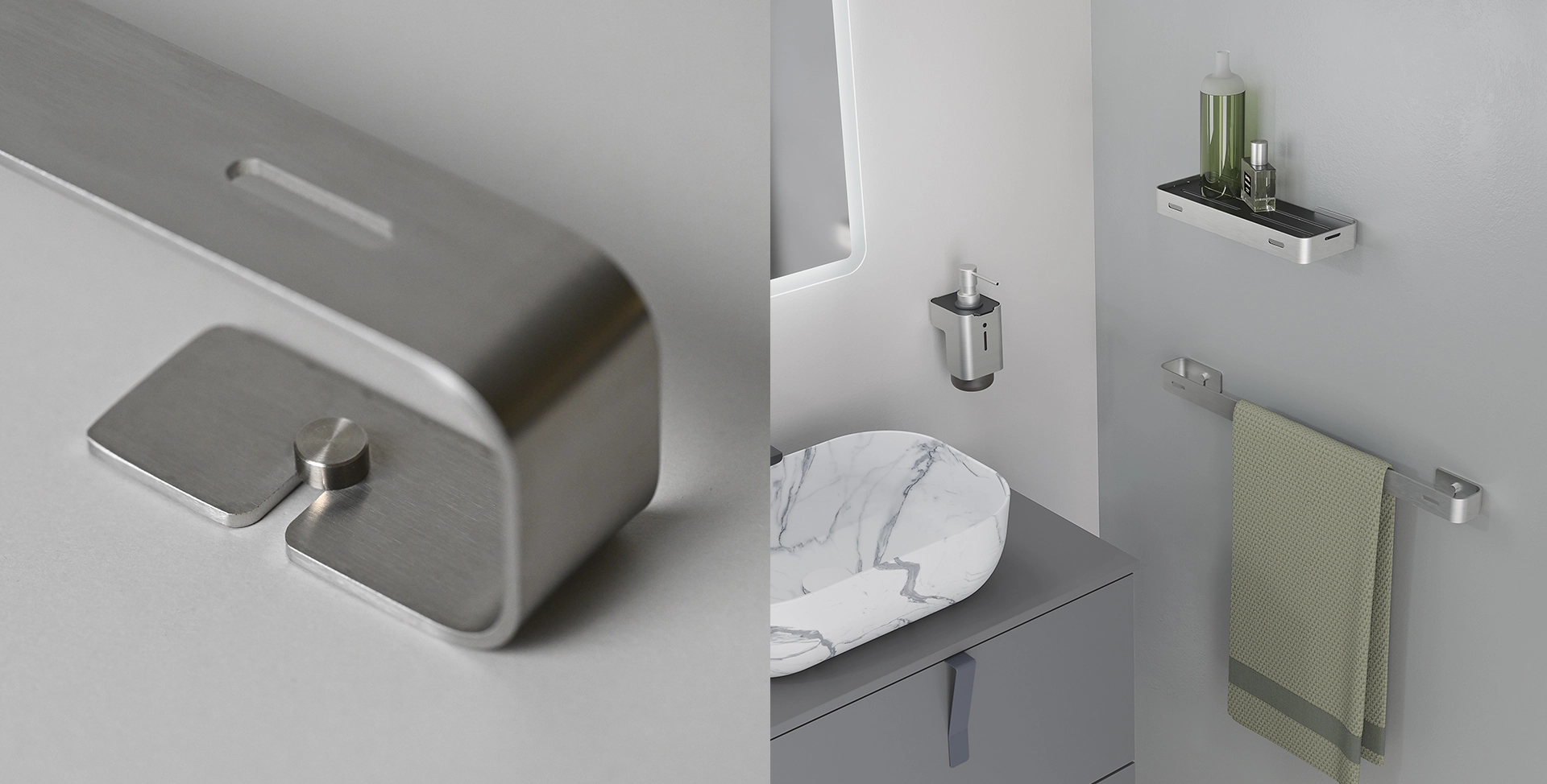 Nox-Bath-Accessory-SoniaBath-StainlessSteel-SoapDispenser-TowelHolder-Shelf