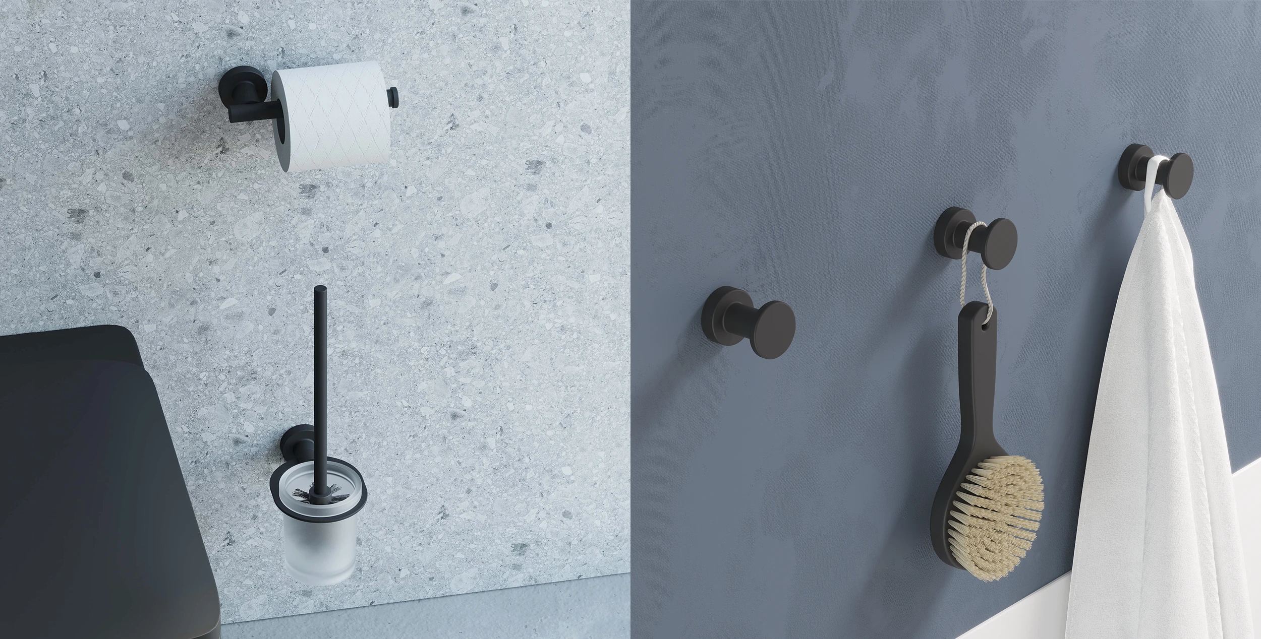 sonia-bath-tecno-project-black-roobe-hook-brush-set-toilet-roll-holder