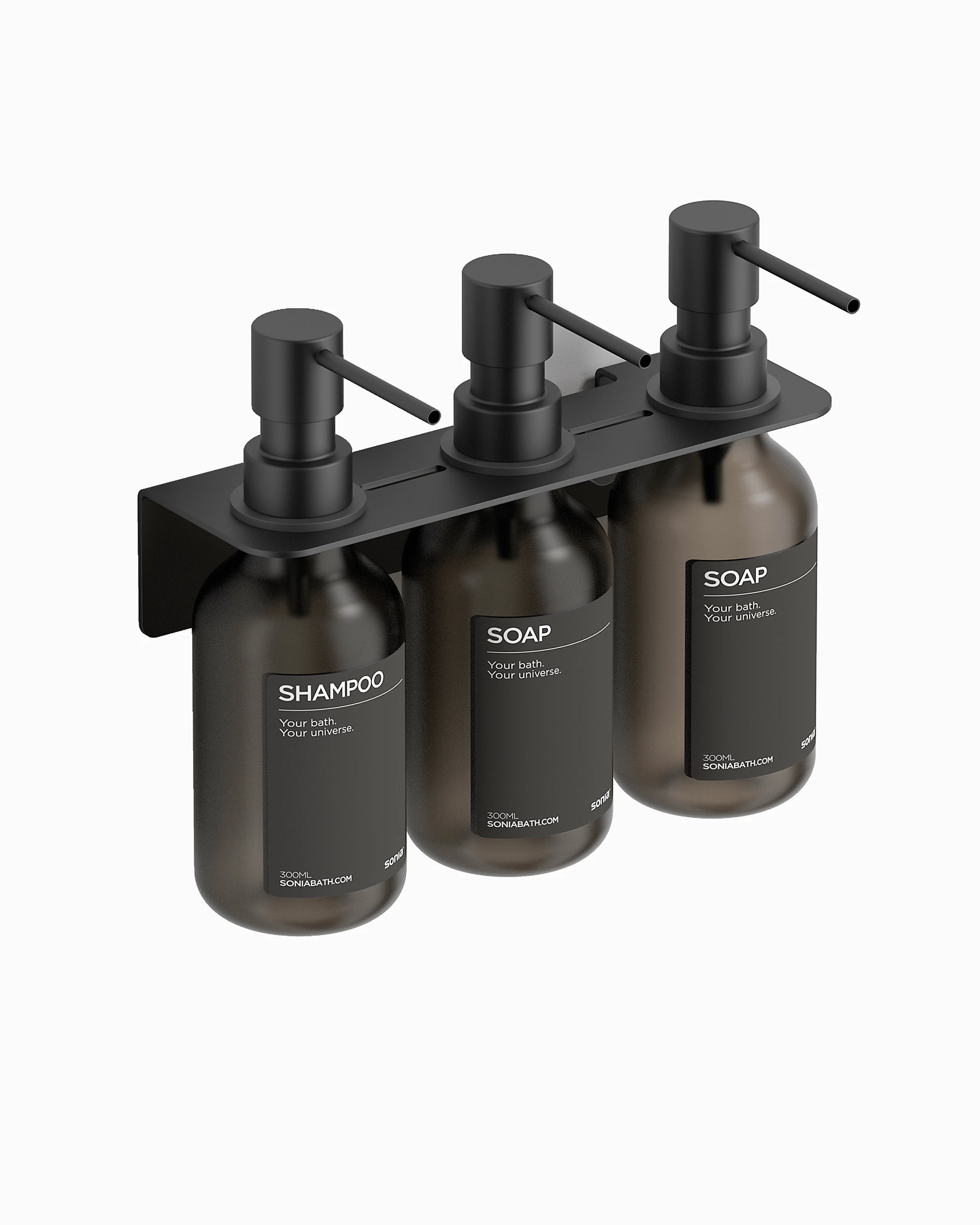 Triple soap dispenser