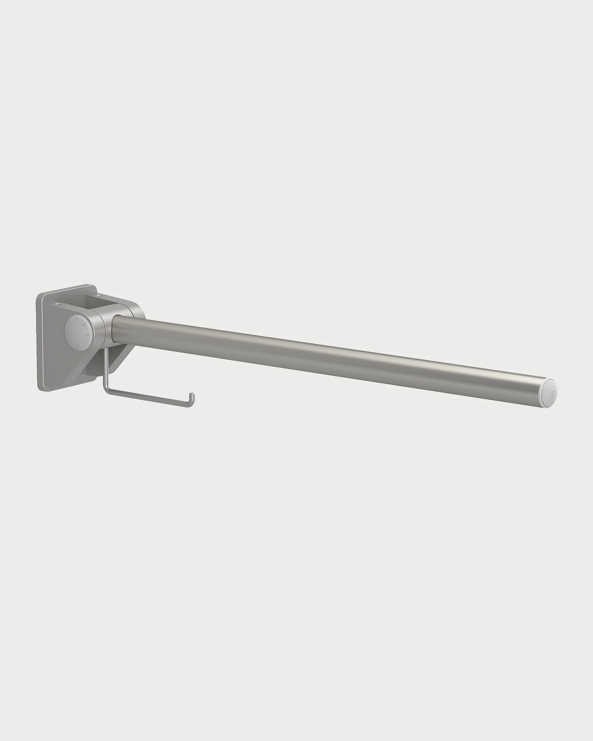Foldable grab bar with roll holder