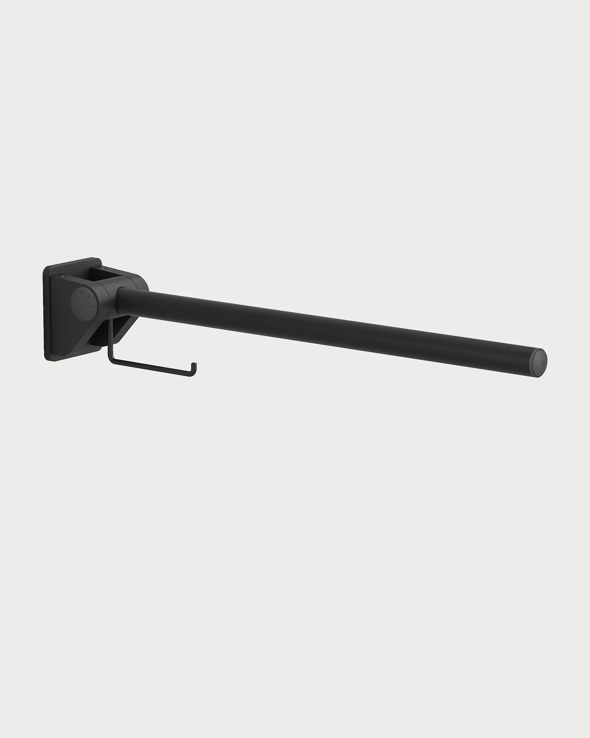 Foldable grab bar with roll holder