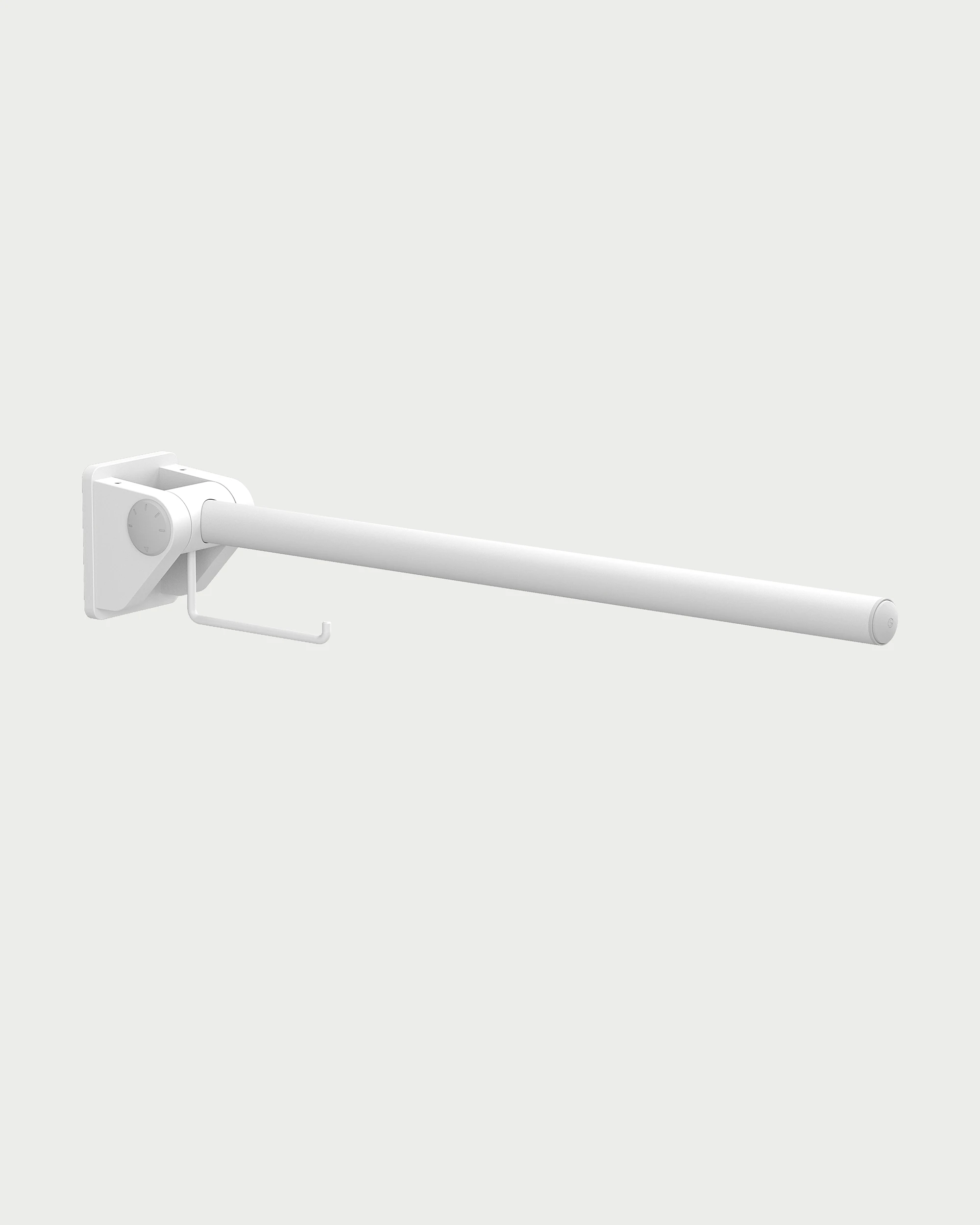 Foldable grab bar with roll holder