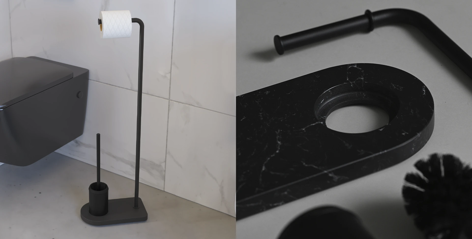 Sonia-bath-Nomad-freestanding-towel-rack-wc-brush-set-marquina-stone-black