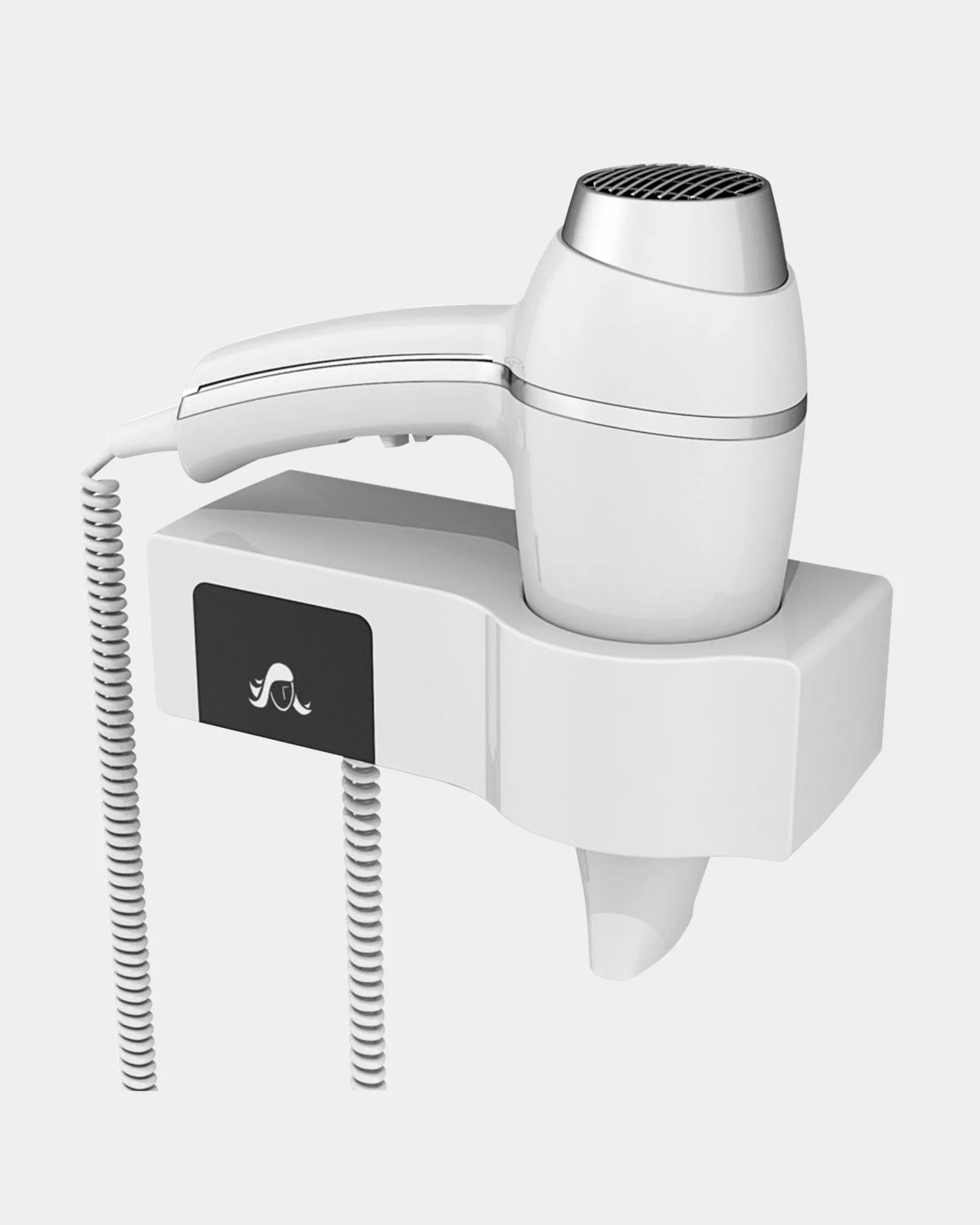 Secador de pelo con soporte de pared