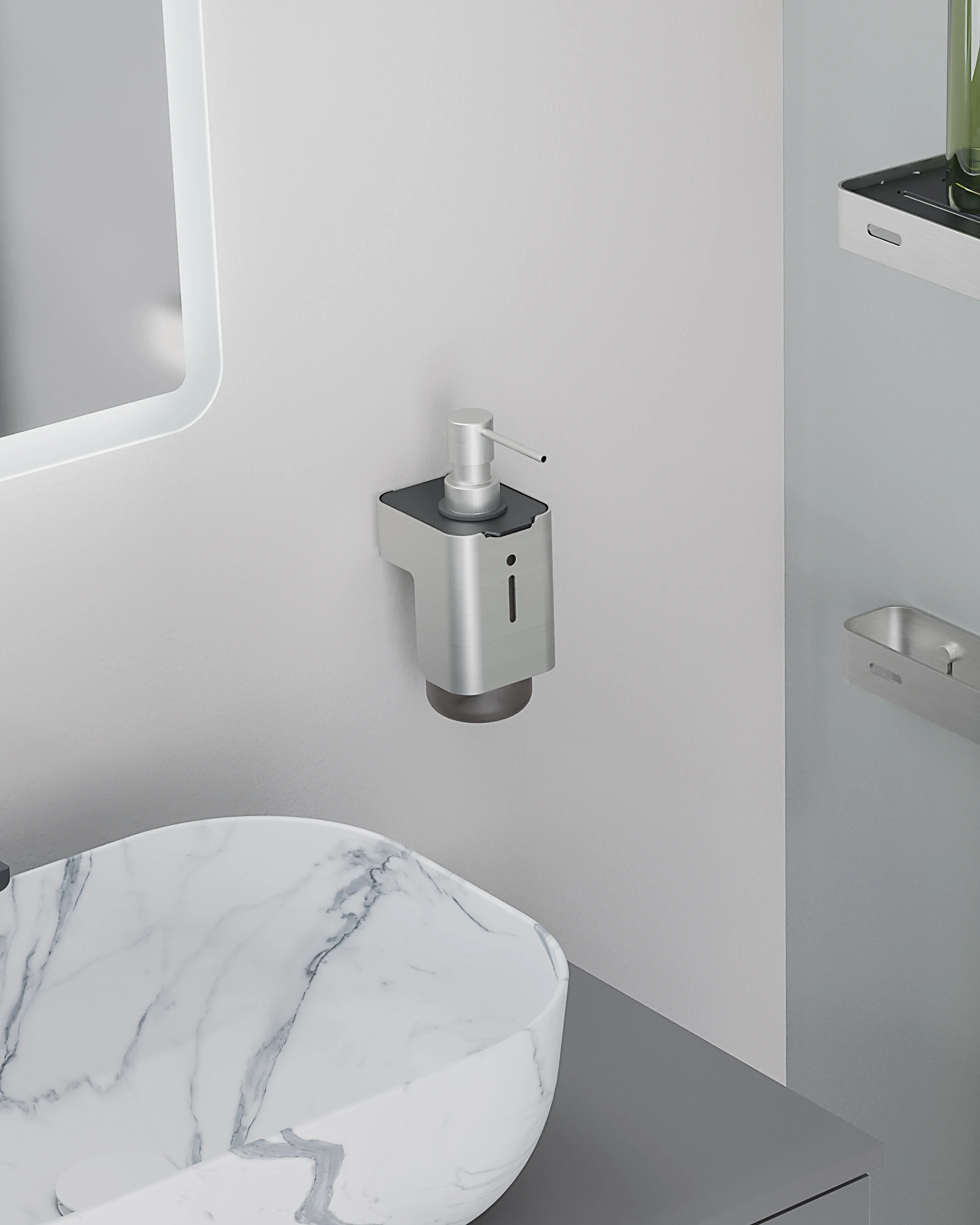 Dosificador de jabón Nox acabado Inox Satinado