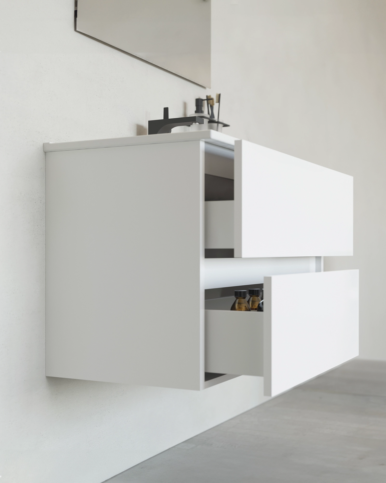 Evolve-Mobiliario-modular-baño-storm wood-marquina-cajon