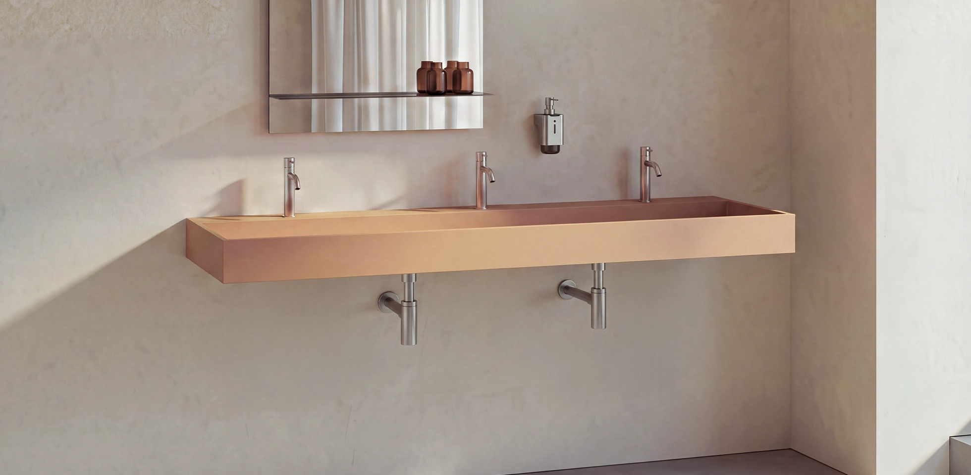 alma-mx15-Mobiliario-lavabo-voladizo-color-personalizado-naranja-terracota