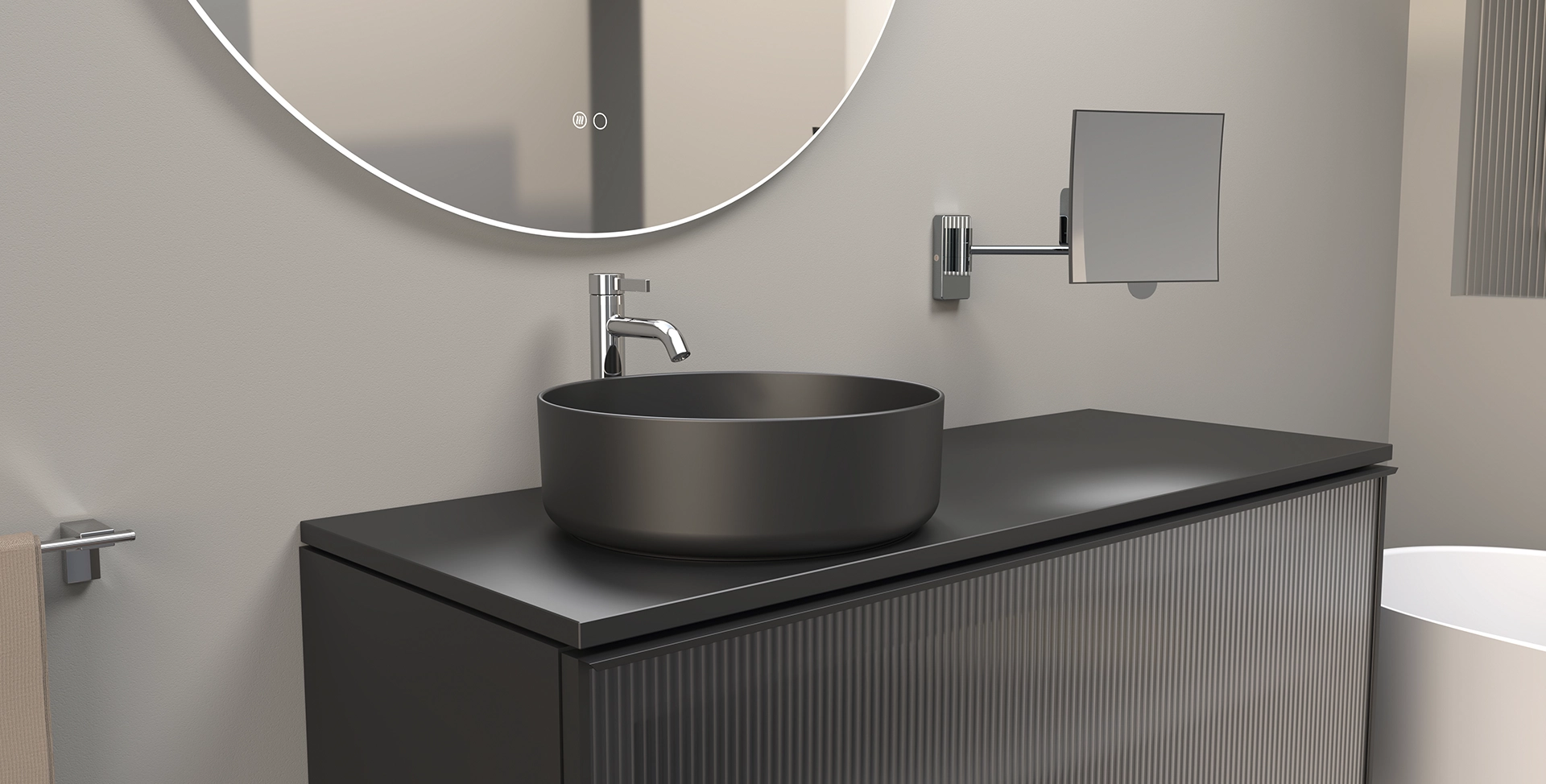 sonia-bath-equipamiento-bano-espejos-aumento-cuadrado-cromo-pared-brazo-regulable